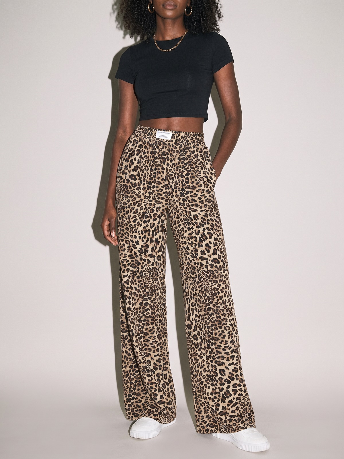 Leopard Wide-Leg Pants