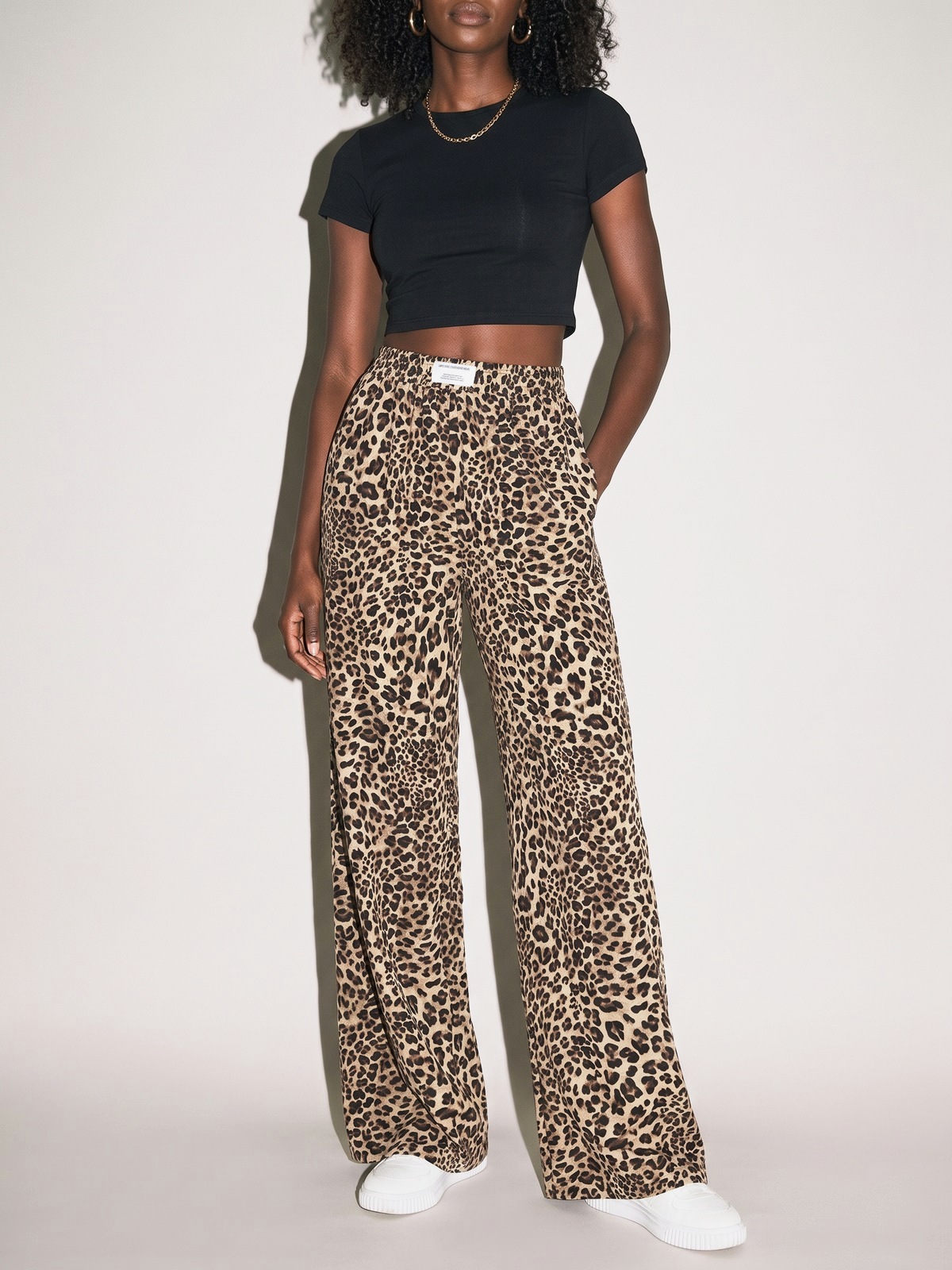 Leopard Wide-Leg Pants
