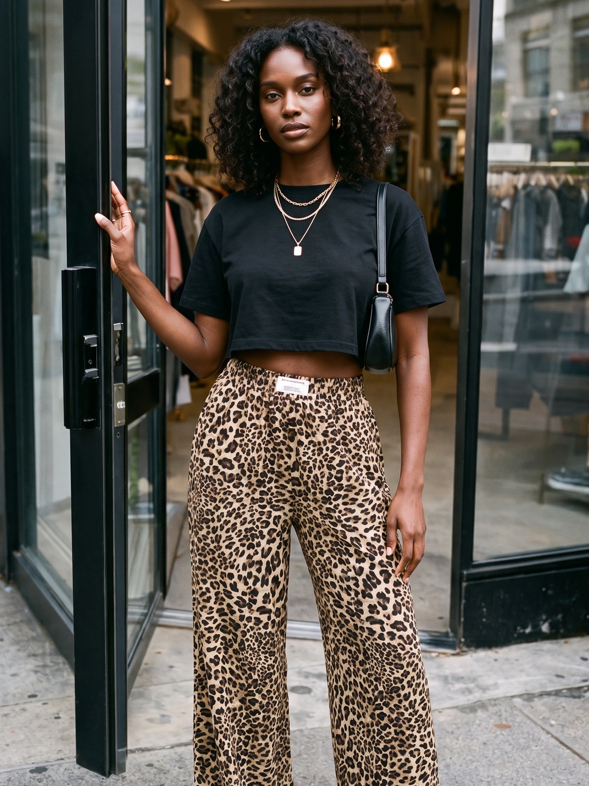 Leopard Wide-Leg Pants — image 3