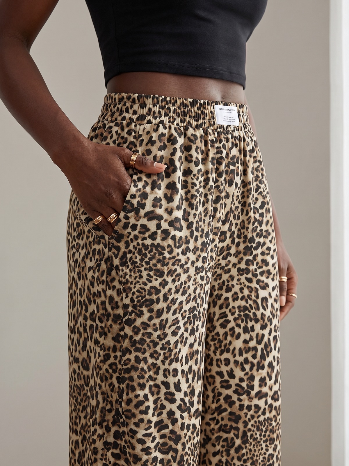 Leopard Wide-Leg Pants — image 4
