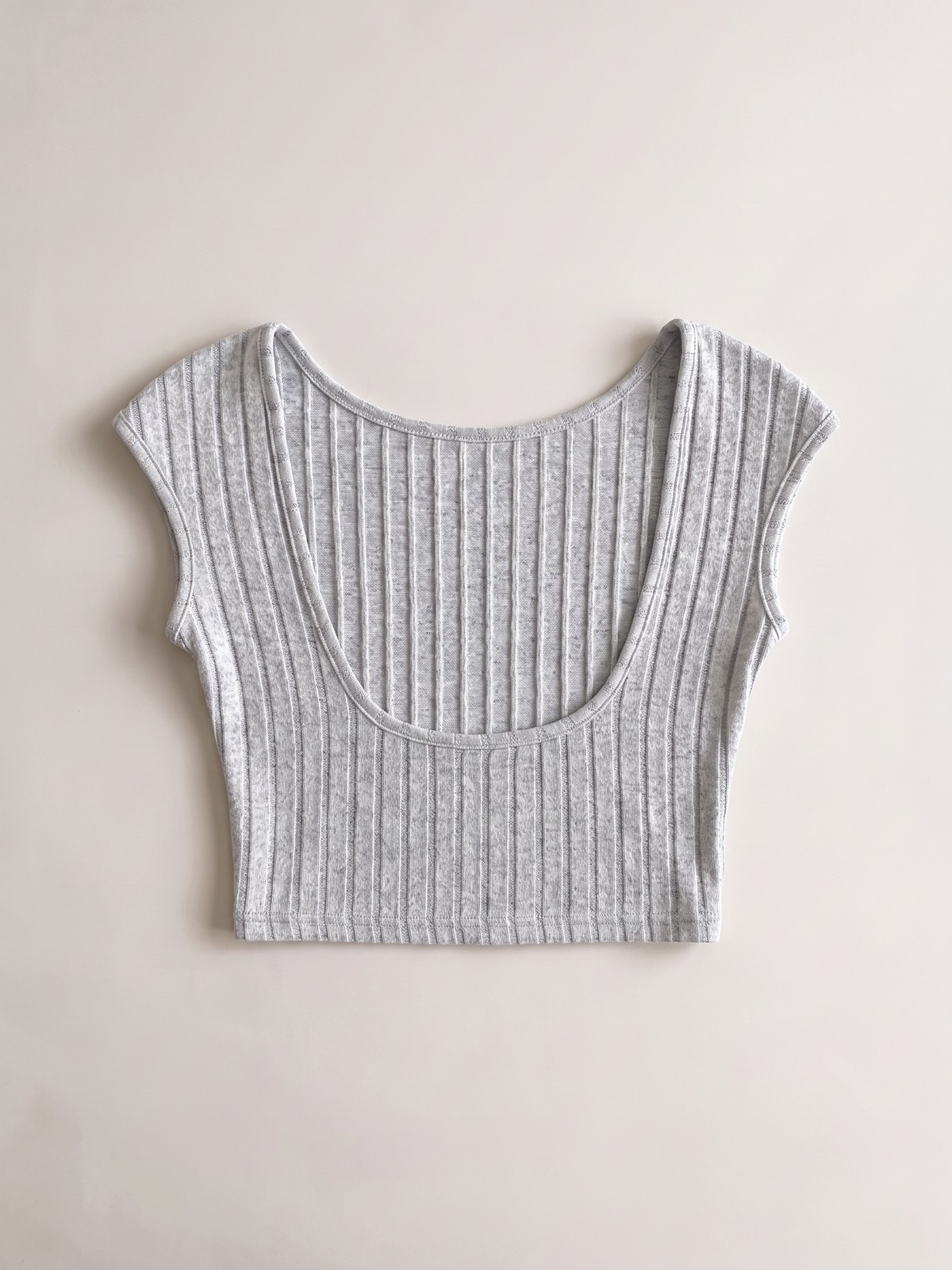 Open-Back Ribbed Crop Top — image 3